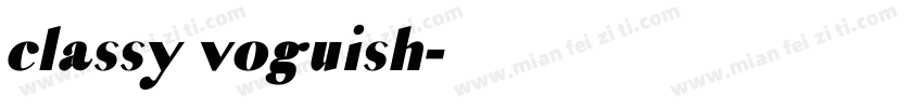 classy voguish字体转换